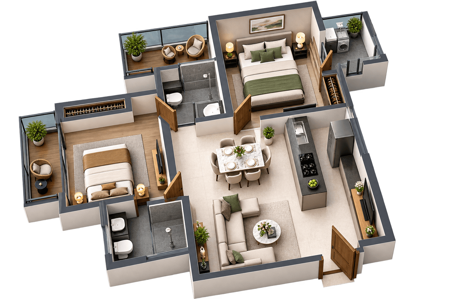Mahindra Rivenza Pune 2 BHK Floor Plan