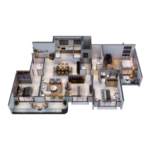 Mahindra Rivenza Mahalunge 4 BHK Floor Plan